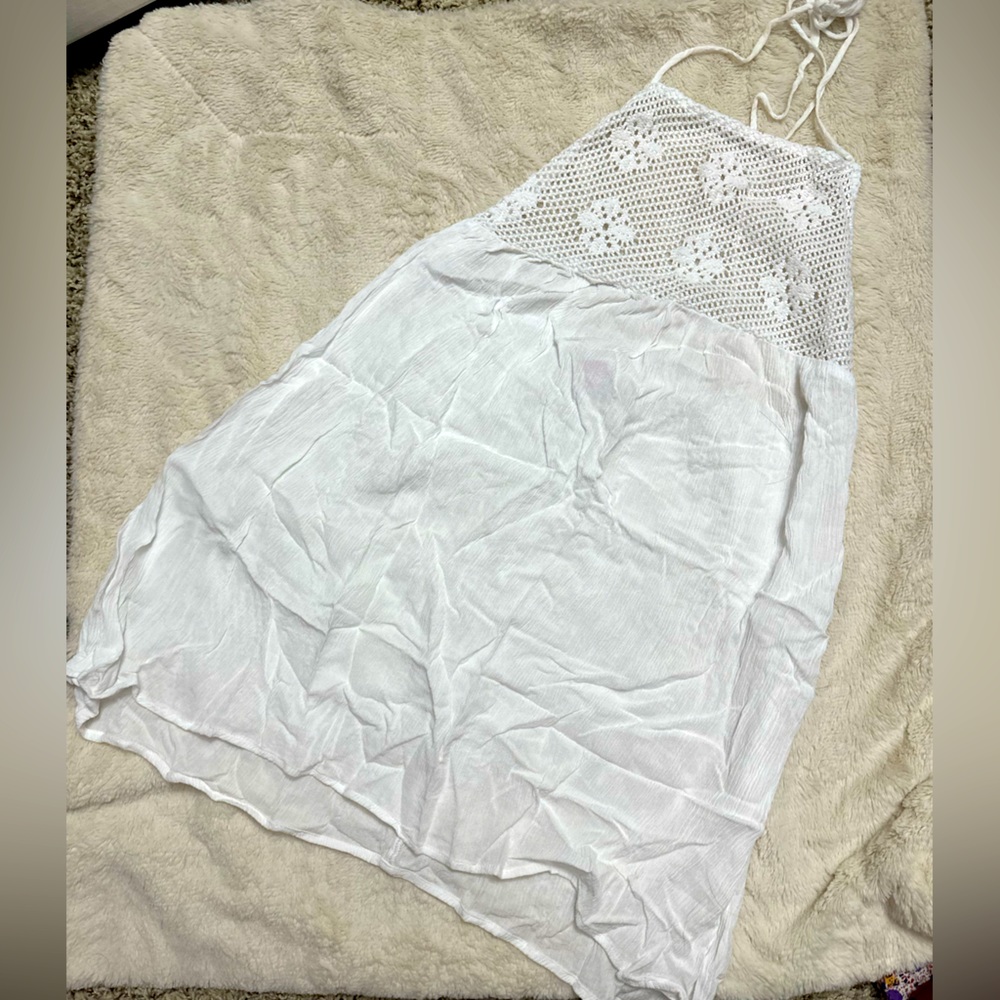 White bathing suit cover up!